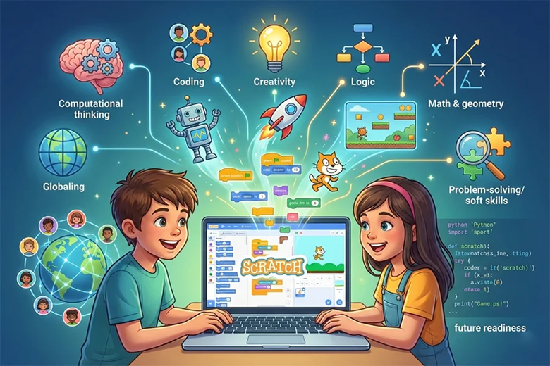 آموزش اسکرچ به کودکان | کلاس اسکرچ آنلاین رایگان (0 تا 100) 13 برنامه نویسی اسکرچ برای کودکان