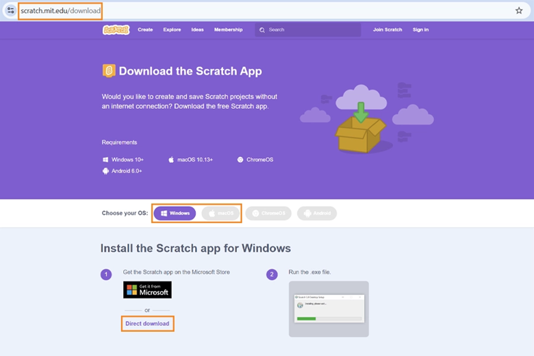 دانلود اسکرچ | آموزش نصب برنامه اسکرچ برای گوشی اندروید و کامپیوتر 10 نصب اسکرچ